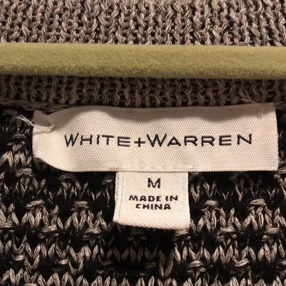White + Warren Medium Asymmetrical Zipperd Cardigan - Picture 8 of 8